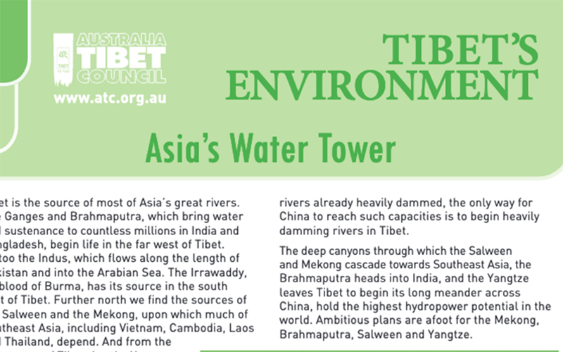 Tibet’s environment fact sheets