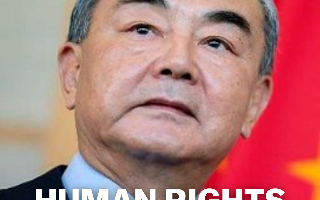 Human Rights Not For Sale – Protests Against Chinese Foreign Minister 2024